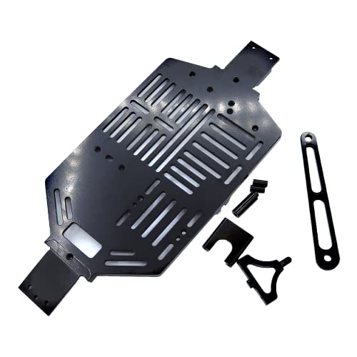 CNC Metal Chassis Body Frame Board for SG1603 SG1604 UD1601 UD1602 1/16 RC Car Spare Parts Accessories (Black)