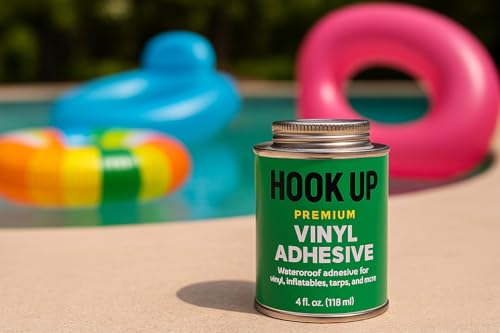 Vinyl Cement – Waterproof Pool Liner Repair Glue for Vinyl & PVC, Fast-Drying Flexible Contact Cement for Inflatables, Air Mattresses, Boats, Tarps, Hot Tubs & Pool Patch Repairs (16 oz) - size: 16 oz