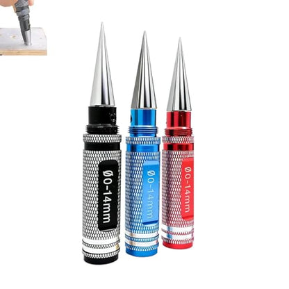 3 Pack Steel Metal 0-14mm Hole Puncher Reamer and Drill Hole Expander, 0–14mm Manual Hole Punch Reamer, Multipurpose Manual Hole Punch, for RC Car Truck Body Shell Connector