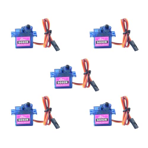 SG92R 9g Micro Servo Motor 270 Degree Controllable Angle for RC Remote Control Aircraft Model Need Pulse Width 500-2500（Pack of 5PCS） - style: 270 degree