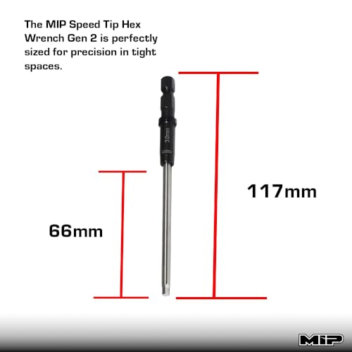 MIP Metric RC 1/4" Hex Bit 9211S 3.0mm – Hex Head Allen Wrench Drill Tools Tool Bits for Screwdrivers, Electric Screwguns, and Power Drills For RC Cars - Made in USA - size: 3.0mm - Hex