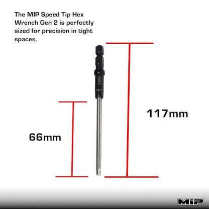 MIP Metric RC 1/4" Hex Bit 9211S 3.0mm – Hex Head Allen Wrench Drill Tools Tool Bits for Screwdrivers, Electric Screwguns, and Power Drills For RC Cars - Made in USA - size: 3.0mm - Hex