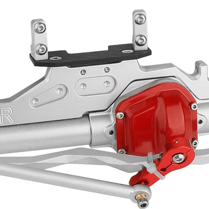 Complete Metal Front Rear Axle for 1/10 RC Rock Crawler Axial Wraith 90018 90020 90045 RR10 90048 90053 (Silver) - color: Silver