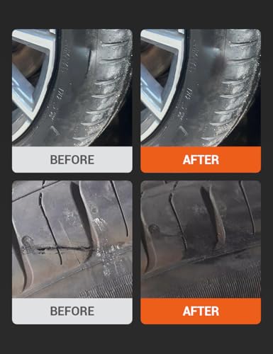 Visbella Tire Repair Glue, Black Rubber Cement, Sidewall Tire Scratch Repair Sealer, Fix a Flat, Restore & Protect Tyre Surfaces for Car, Bike, Motorcycle, Lawn Mower 1.76OZ