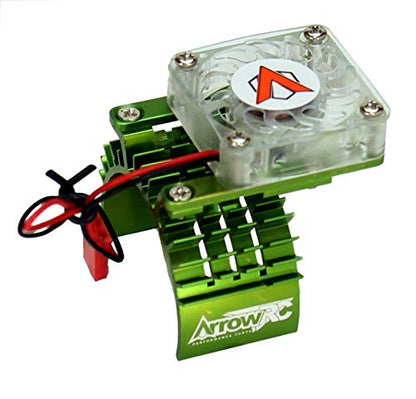 Powerhobby Cooling Fan for Traxxas Velineon VXl-3 ESC + 540 Heatsink Motor Fan Combo Green FITS : Traxxas Slash, Stampede 2WD, RUSTLER & Bandit