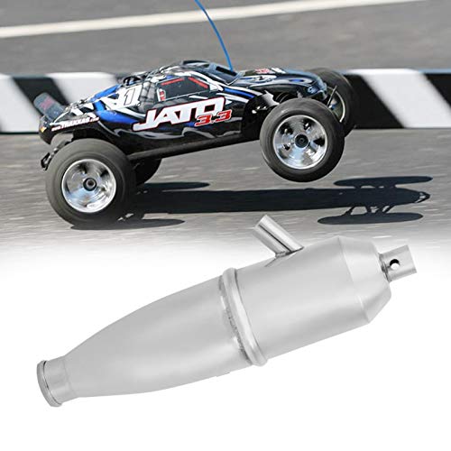 RC Car Exhaust Pipe,Aluminum Side Exhaust Pipe for 1/10 HSP RC Buggy Car Parts Truck Engine Parts for Cars, Sedans Nitro Truck Engine Parts