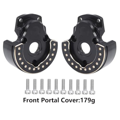 F10 Axle Brass Weights Steering Knuckles Front Rear Portal Cover for 1/10 RC Crawler Vanquish VRD VS4-10 Phoenix LCG Upgrade (Front Portal Cover:179g)