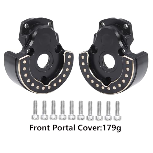 F10 Axle Brass Weights Steering Knuckles Front Rear Portal Cover for 1/10 RC Crawler Vanquish VRD VS4-10 Phoenix LCG Upgrade (Front Portal Cover:179g)