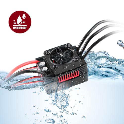 Surpass Hobby Supersonic 60A Brushless ESC for 1/10 RC Car | Waterproof ESC with XT60 plug, metal shell fast heat dissipation, multi intelligent protection