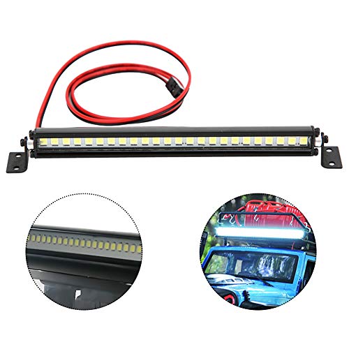 FILFEEL 24 LED Roof Lights Bar Decoration RC Accessory for Scx10 1/10 Car, Making Your car More Attractive, Cool Even in Dark Environment with 24pcs Light Chips, Perfect for Easy