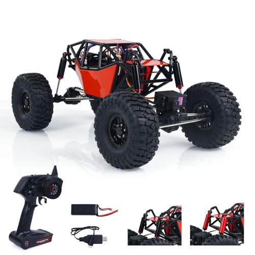 RTR RC 1/10 8504R Off-Road Car 4 * 4 Remote Control Rock Crawler Electric Truck Top Speed 35 km/h 15KG Servo Metal Shock Absorber 2500mAh Lipo Hobby Model for Adult