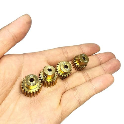 Aluminum Alloy 32P 0.8M Pitch Pinion Gear Set Fit for 1/10 RC Car Truck Motors - size: 16T-20T