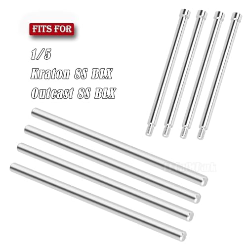 Screw Pins Hinge Pin Upgrades Part for 1/5 Kraton 8S BLX Outcast 8S BLX,#45 Steel Suspension Arms Hinge Pins Screw Pins,Silver - color: Silver（Upgrades Part）