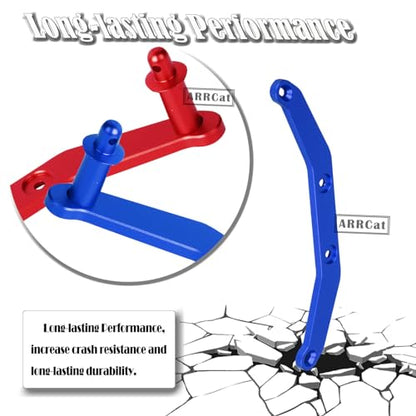 Body Post Extensions,Aluminum Front & Rear Body Mount Post Set for 1/10 Slash 4X4 /Stampede 4X4 VXL,RC Hops Up Upgrades Parts for Stampede 4X4 VXL/Slash 4X4 VXL,Replace 6815R,Red - color: Blue (Front & Rear)