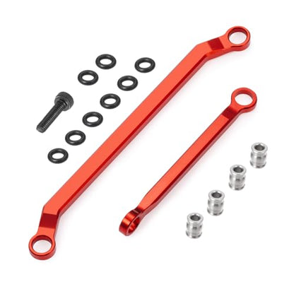 1/18th Aluminum Steering Links for Redcat Ascent-18 RC Crawler Car Upgrade - color: Red