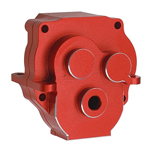 ShareGoo Aluminum Alloy Transmission Gearbox Hoursing Gearbox Case Upgrades Parts Compatible with Traxxas TRX4M 1/18 RC Crawler Car (Red) - color: Red