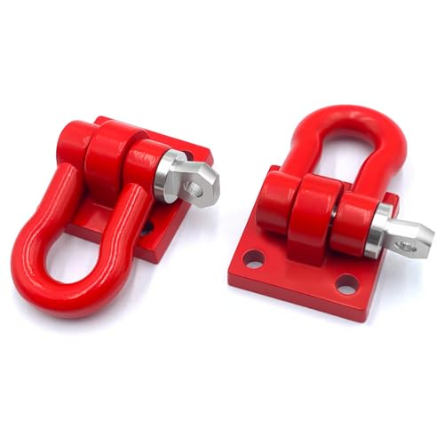 1/6th Red Trailer Tow Hook Buckle Winch D Shackles for AXIAL SCX6 AXI05000 JLU SCX6-II RC Crawler Car Accessories