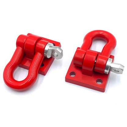 1/6th Red Trailer Tow Hook Buckle Winch D Shackles for AXIAL SCX6 AXI05000 JLU SCX6-II RC Crawler Car Accessories