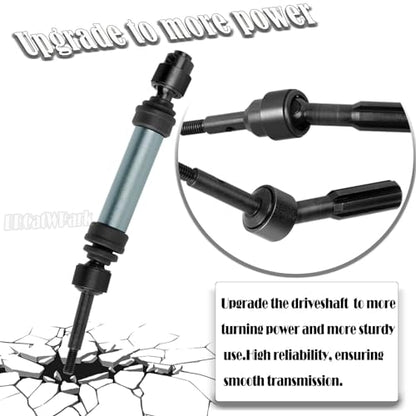 Drive Shaft Axles Upgrades Part for 1/10 Slash 4X4 VXL/Rustler 4X4 VXL/Stampede 4WD VXL,RC Steel #45 Front & Rear 4Pcs Driveshafts CVD w/Hex Hops Up,Titanium - color: Titanium - (Axles)