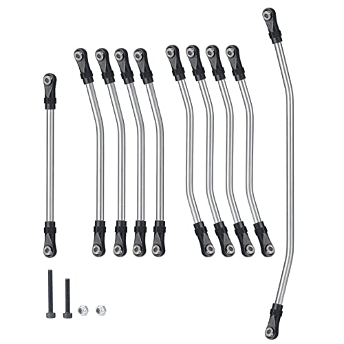 Benedict Harry 10PCS Stainless Steel Link Rod Linkage for Axial Wraith AX90018 90020 90031 90045 90056 Upgrade Parts