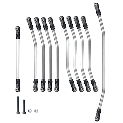 Benedict Harry 10PCS Stainless Steel Link Rod Linkage for Axial Wraith AX90018 90020 90031 90045 90056 Upgrade Parts
