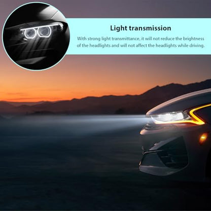Car Headlight Tint Film, 12×48 Inch Vinyl Vehicle Tail Light Wrap Film Roll with Squeegee & Cutter, Waterproof Vinyl Tinted Sticker for Headlights Fog Lights Tail Lights (Matte Black) - color: Matte Black