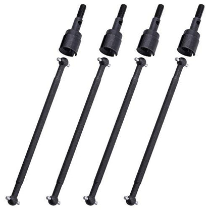 BAIJAC 08029 Dogbones 89.5mm & Stub Wheel Axle 02033 Drive Shaft for 1/10 Redcat HSP Exceed RC Car Truck Replacement (Color : Black)