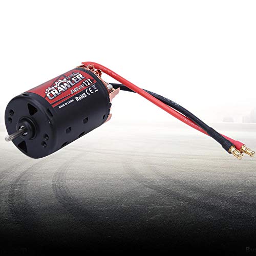 Dilwe RC Car Motor RC Car Parts, Metal+Plastic 550 Brushed Motor 5-Slot RC Motor Compatible with 1/10 RC Crawler Car RC Accessories(12T)