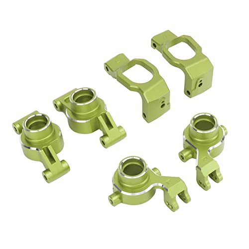 RC Rear Axle Hub Set, Durable Aluminum Alloy Minimizes Backlash and Friction, Steering Cup for 1/10 Scale RC Cars, for RC Enthusiasts Racers Off-Road Racing and Hobbyist Builds - color: Green