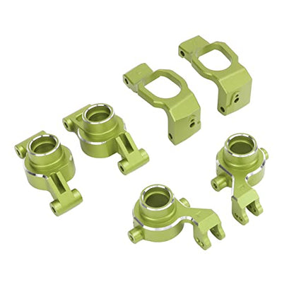 RC Rear Axle Hub Set, Durable Aluminum Alloy Minimizes Backlash and Friction, Steering Cup for 1/10 Scale RC Cars, for RC Enthusiasts Racers Off-Road Racing and Hobbyist Builds - color: Green