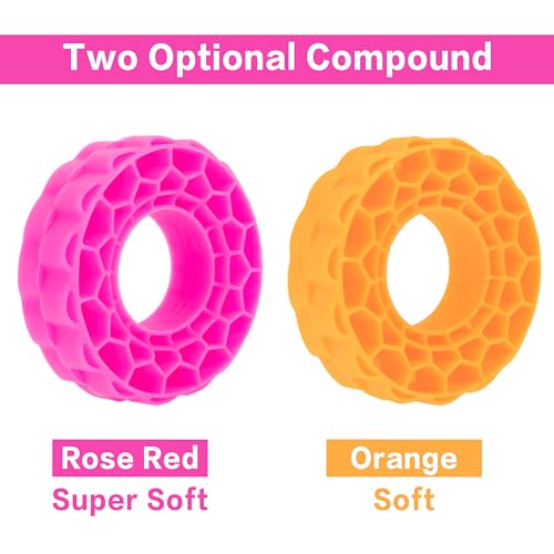 MEUS RACING Super Soft Silicone Rubber Inserts for 62-66mm 1.0" Tires(Rose Red) - color: Super soft