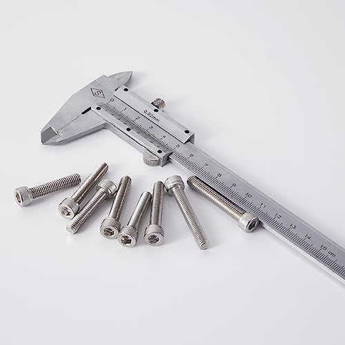 M6 x 20mm 25mm 30mm 35mm 40mm Socket Head Cap Screws Bolts, Stainless Steel 304, Metric Allen Hex Drive, Bright Finish, Fully Threaded, Assortment Kit 50PCS - size: Socket M6x20-40 mm