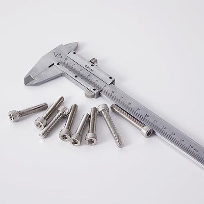 M6 x 20mm 25mm 30mm 35mm 40mm Socket Head Cap Screws Bolts, Stainless Steel 304, Metric Allen Hex Drive, Bright Finish, Fully Threaded, Assortment Kit 50PCS - size: Socket M6x20-40 mm