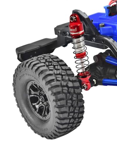 53mm Shocks Aluminum Threaded Shock Absorber Oil Damper for TRX4M 1/18 RC Crawler Upgrade Parts (Red)