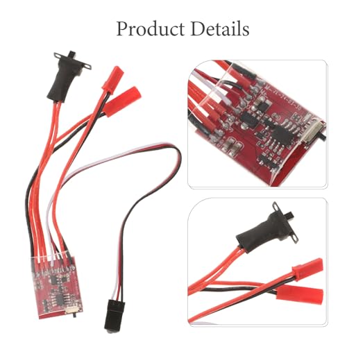 SHINEOFI 30a Brushed Motor Esc with Brake for Rc Car and Vessel, Dual Way Speed Controller with Precision and Responsiveness, Lightweight Abs Material for Marine Use in Different Water