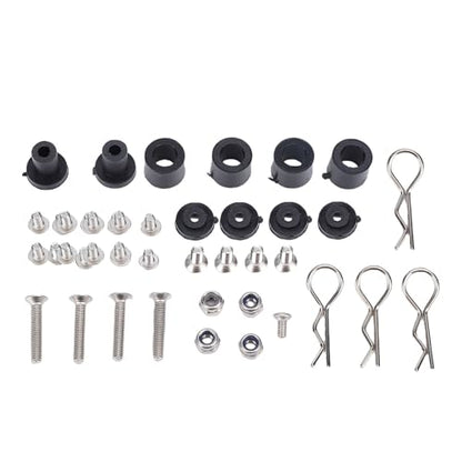 8Pcs RC Crawler Body Mounts Adjustable Magnet Body Post 1/8 1/10 Remote Control Car Cover Column Kit Black