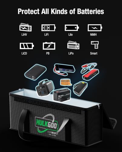 Ebike battery bag, LiFePO4 Lithium Fireproof Bag - Large Capacity Battery Storage Guard Pouch for Charging & Storage - Waterproof Protective Case for Ebike & Lithium Batteries(19x4.3x7 Inches) - size: 19x4.3x7 Inches