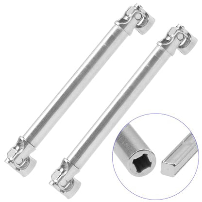 2Pcs Vgoohobby 2mm 3mm 4mm Metal RC Drive Shaft CVD Driveshaft Compatible with WLtoys Axial MN Model WPL Tamiya 1/24 1/18 1/16 1/14 1/12 RC Military Crawler Car Tractor Truck (75-105mm 4-4) - color: 75-105mm 4-4