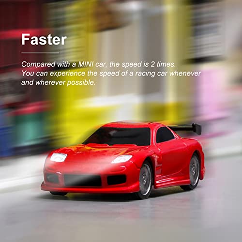 1:76 Turbo Racing Scale RC Sport Car, Table Racing Remote Control Mini Model Car Full Proportional RTR Kit Toys (C71red) - color: C71red