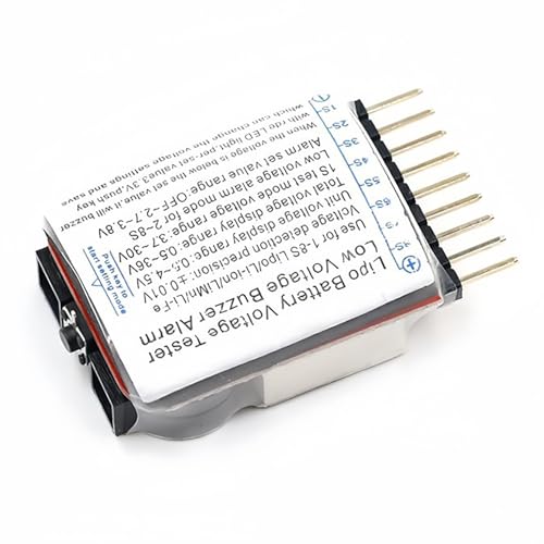 RLECS 2PCS 1-8S Lithium Battery Checker Voltage Tester Monitor for Drone/RC Car/Aerial Photography/Racing