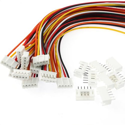 80Pcs Jst 2.0 Ph 5 Pin Connector Plug, Include 40pcs Mini 5 Pin Jst Ph2.0 Connector Plug Female with 150mm Cable Wire & 40pcs Male Micro Jst Ph2.0mm 5 Pin Connector Plug - size: Jst-2.0-Ph-5Pin-40pcs