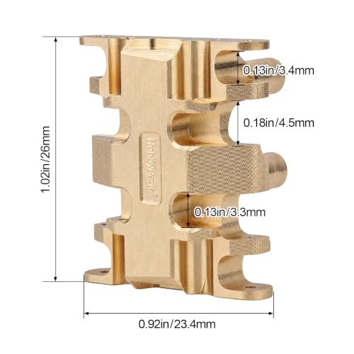 Hobbypark Brass Skid Plate Counterweight for Axial SCX30 1/30 RC Crawler, Heavy Weight Chassis Upgrade, Low Center of Gravity, Anti-Rollover, RC Crawler Brass Parts
