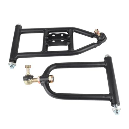 Front Suspension Shock Swing Arm Full Kit Upper Lower Steering Knuckle Spindle Kit For ATV Quad Bike Go Kart Buggy DIY Parts (340mm Front Suspension Shock Kit) - size: 340mm Front Suspension Shock Kit