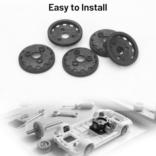 daitoku 48P 86T Spur Gear Transmission Gears RC Upgrade Parts 5Pcs for 1/10 Slash 2WD Rustler Stampede Bandit VXL XL-5 - size: 48P 86T