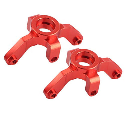 Steering Arm Hub Carrier for REDCAT 1/10 XTE RC Car, Aluminum Alloy Bearing Carrier Steering Knuckle Hub Mount, Durable RC Axle Carrier with Screws and Bearings, Replac (Red) - color: Red
