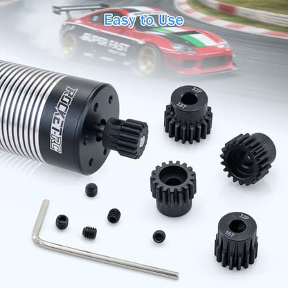 Steel Metal 32P Pinion Gear Sets 15T 16T 17T 18T 19T for Shaft 5mm RC Motor Compatible with HPI Kyosho Losi Axial Tamiya 1/8 1/10 RC Car Monster Truck Upgrade Parts (5mm Bore) - size: 15T 16T 17T 18T 19T