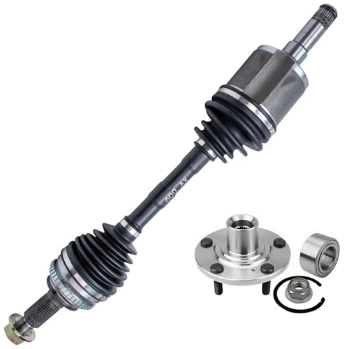 Detroit Axle - Front 2pc Wheel Bearing Hub Kit for 07-10 Ford Edge | Lincoln MKX, Wheel Bearing & Hub Driver Side CV Axle 2007 2008 2009 2010 Replacement - size: 2WX42302/Pair
