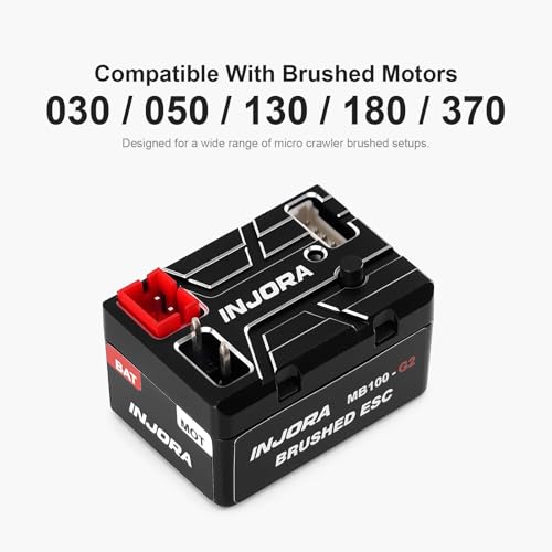 INJORA MB100 G2 Waterproof 40A Brushed ESC for 1/24 1/18 RC Crawler