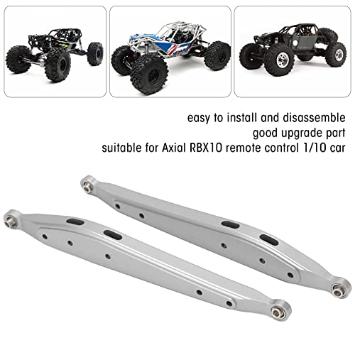 RC Aluminum Rear Trailing Arm,Lightweight Aluminum Rear Trailing Arm Replaceable Parts for Axial RBX10 1/10 Remote Control Car(Silver)