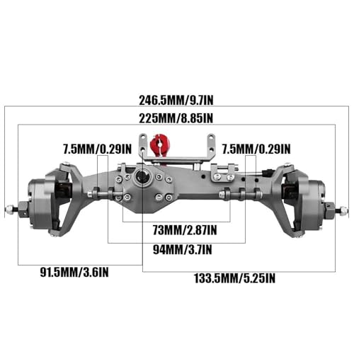 Rc Components for Axial for Capra 1.9 for UTB AXI03004 for Buggy F9 for Wraith 90018 RR10 1/10 All Metal Front Rear Portal Axle Upgrade RC Crawler Car Part - size: Set 4